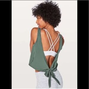 Rare lululemon Women’s Dark Green Sleeveless Wrap Top